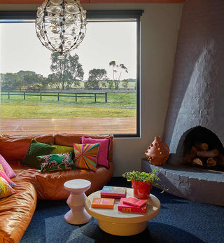 Halo Glossy Coffee Table In Tofu - Fenton & Fenton