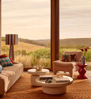 Halo Glossy Coffee Table In Tofu - Fenton & Fenton