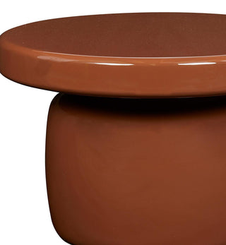 Halo Glossy Side Table In Espresso - Fenton & Fenton