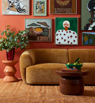 Halo Glossy Side Table In Espresso - Fenton & Fenton