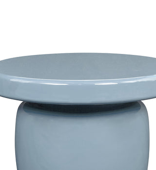 Halo Glossy Side Table in Powder Blue - Fenton & Fenton