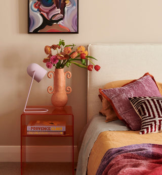 Hubba Bubba Bedside Table in Tangerine - Fenton & Fenton