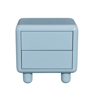 Kip Glossy Bedside Table in Powder Blue - Fenton & Fenton
