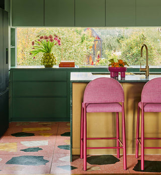 Lenny Bar Stool In Berry - Fenton & Fenton