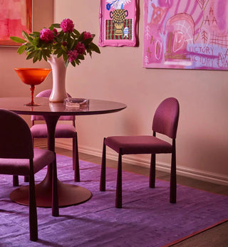 Lenny Dining Chair in Berry - Fenton & Fenton