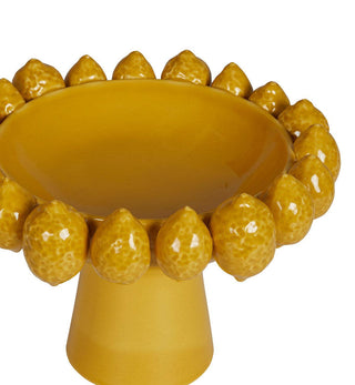 Limon Pedestal Bowl in Lemon - Fenton & Fenton
