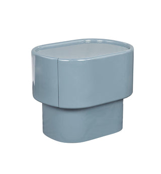 Lull Glossy Bedside Table in Powder Blue - Fenton & Fenton