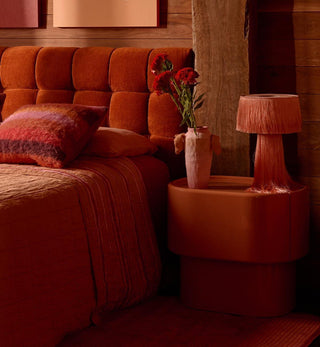 Lull Glossy Bedside Table In Sienna - Fenton & Fenton