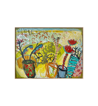 Margaret Delahunty Spencer - Still Life With Beach View and Lemon Slices - Fenton & Fenton