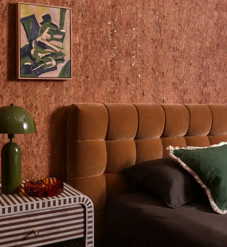 Marshmallow Bedhead Fabric Swatch in Toffee - Fenton & Fenton