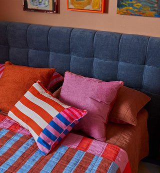 Marshmallow Bedhead In Azure - Fenton & Fenton