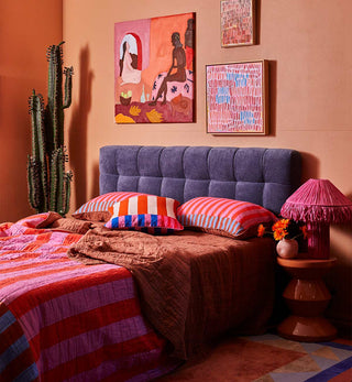 Marshmallow Bedhead In Azure - Fenton & Fenton