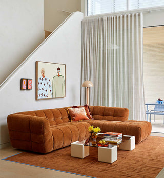 Marshmallow Modular Sofa - LHF Chaise in Chestnut