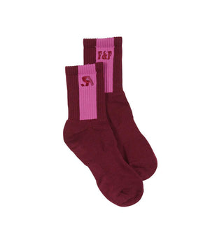 Mexicola Socks in Burgundy - Fenton & Fenton