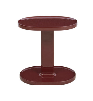 Orbit Glossy Side Table in Burgundy - Fenton & Fenton