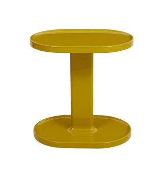 Orbit Glossy Side Table in Golden Olive - Fenton & Fenton