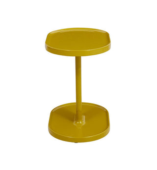 Orbit Glossy Side Table in Golden Olive - Fenton & Fenton