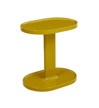 Orbit Glossy Side Table in Golden Olive - Fenton & Fenton