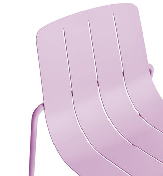 Outdoor Slim Dining Chair In Paloma Pink - Fenton & Fenton