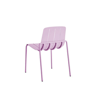 Outdoor Slim Dining Chair In Paloma Pink - Fenton & Fenton