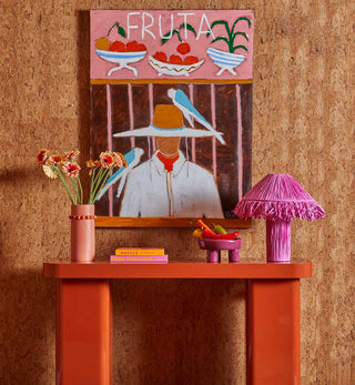 Raffy Table Lamp In Fucshia - Fenton & Fenton