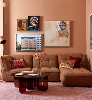 Roommate Sofa - 2 Piece + Chaise in Ginger - Fenton & Fenton