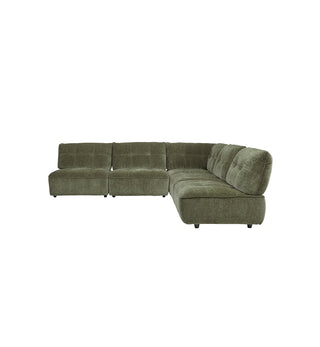 Roommate Sofa - 5 Piece L-Shape Armless in Moss - Fenton & Fenton