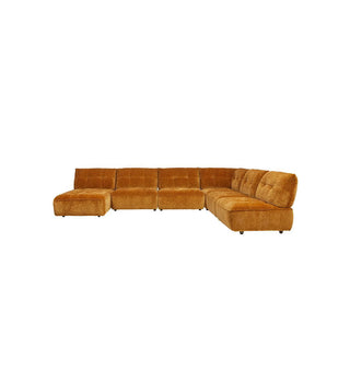Roommate Sofa - 5 Piece L-Shape + Chaise in Honey - Fenton & Fenton