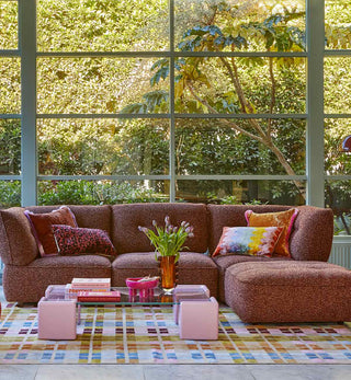 Roommate Sofa - Armless Chair In Mulberry - Fenton & Fenton