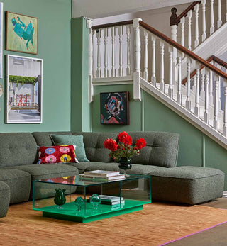 Roommate Sofa - Ottoman in Forest - Fenton & Fenton