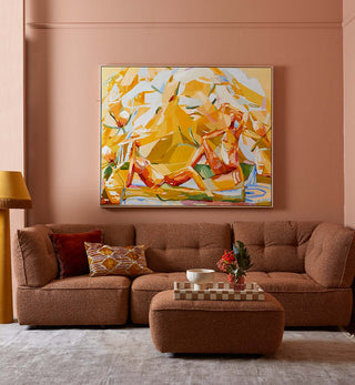 Roommate Sofa - Ottoman in Ginger - Fenton & Fenton