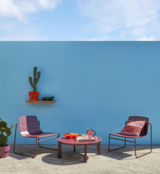 Outdoor - Slim Lounge Chair in Aubergine - Fenton & Fenton