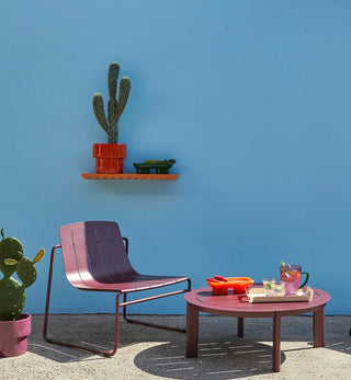 Outdoor - Slim Lounge Chair in Aubergine - Fenton & Fenton