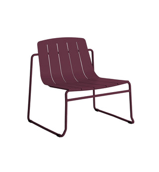 Outdoor - Slim Lounge Chair in Aubergine - Fenton & Fenton