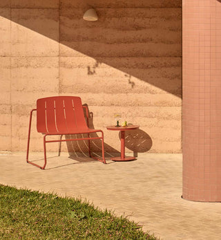 Slim Lounge Chair in Brick - Fenton & Fenton