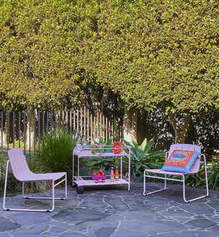 Slim Lounge Chair In Paloma Pink - Fenton & Fenton