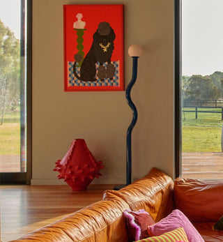 Squiggle Floor Lamp in Cobalt - Fenton & Fenton