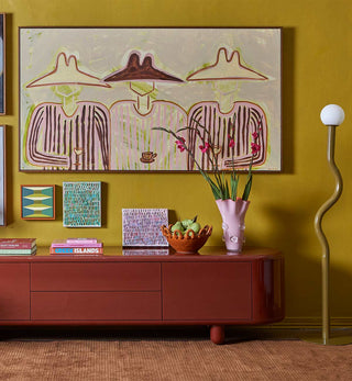 Squiggle Floor Lamp in Golden Olive - Fenton & Fenton