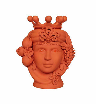 Stefania Boemi - Donna Macalda Head Vase in Orange - Fenton & Fenton