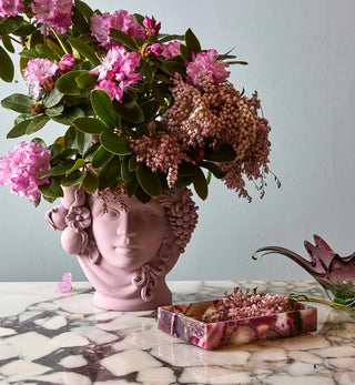 Stefania Boemi - Galatea Head Vase in Rose - Fenton & Fenton