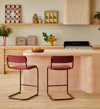 Strut Bar Stool in Garnet - Fenton & Fenton