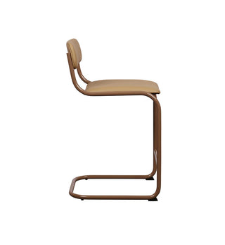 Strut Bar Stool in Mocha Leather - Fenton & Fenton