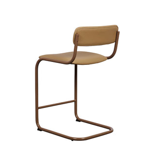Strut Bar Stool in Mocha Leather - Fenton & Fenton