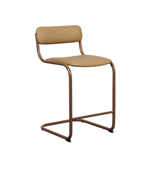 Strut Bar Stool in Mocha Leather - Fenton & Fenton