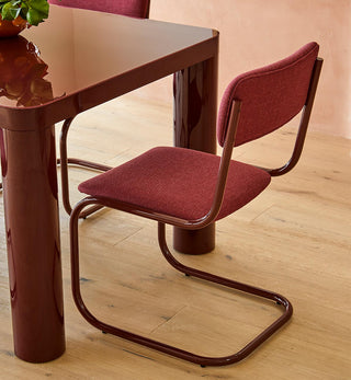 Cult Glossy Dining Table in Burgundy - Fenton & Fenton