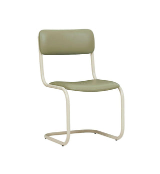 Strut Dining Chair in Khaki Leather - Fenton & Fenton