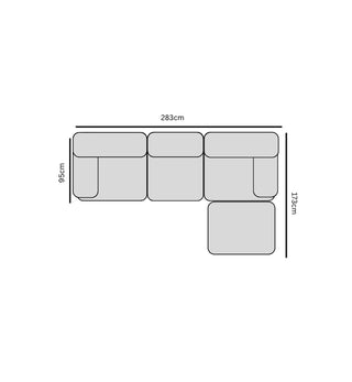 Sunday Sofa - 3 Seater + Rectangle Ottoman in Powder Blue - Fenton & Fenton
