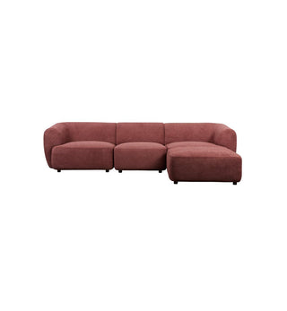 Sunday Sofa - 3 Seater + Rectangle Ottoman in Plum - Fenton & Fenton