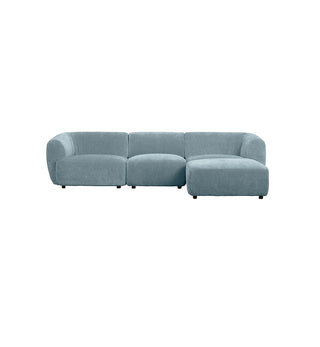 Sunday Sofa - 3 Seater + Rectangle Ottoman in Powder Blue - Fenton & Fenton
