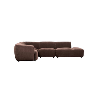 Sunday Sofa - 4 Piece L-Shape LHF with Open End in Espresso - Fenton & Fenton